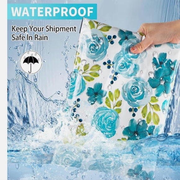 Poly Mailer Floral Blue and White - Picture 3 of 5